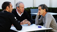 Cyril Abiteboul, Jerome Stoll a Alain Prost v Melbourne v Austrálii