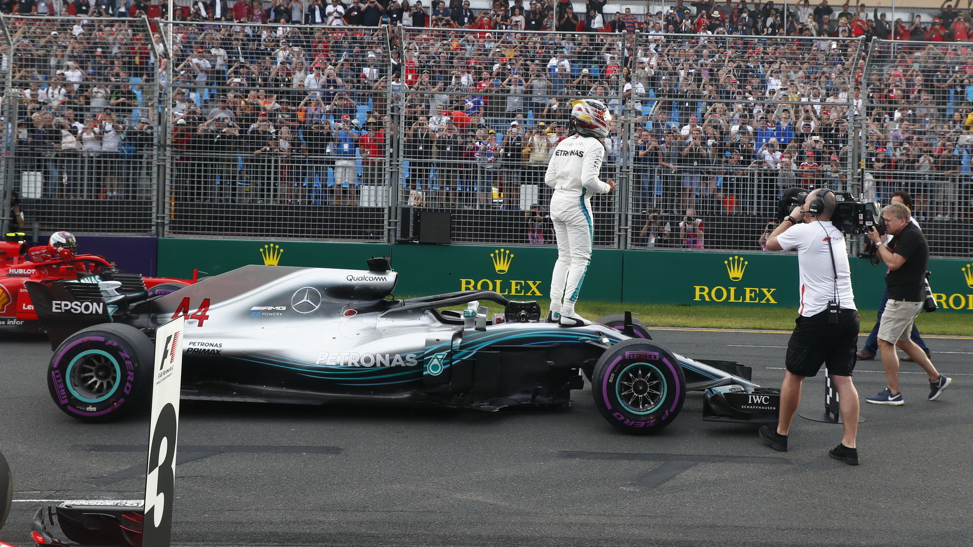 Lewis Hamilton vyhrál v kvalifikaci v Melbourne v Austrálii