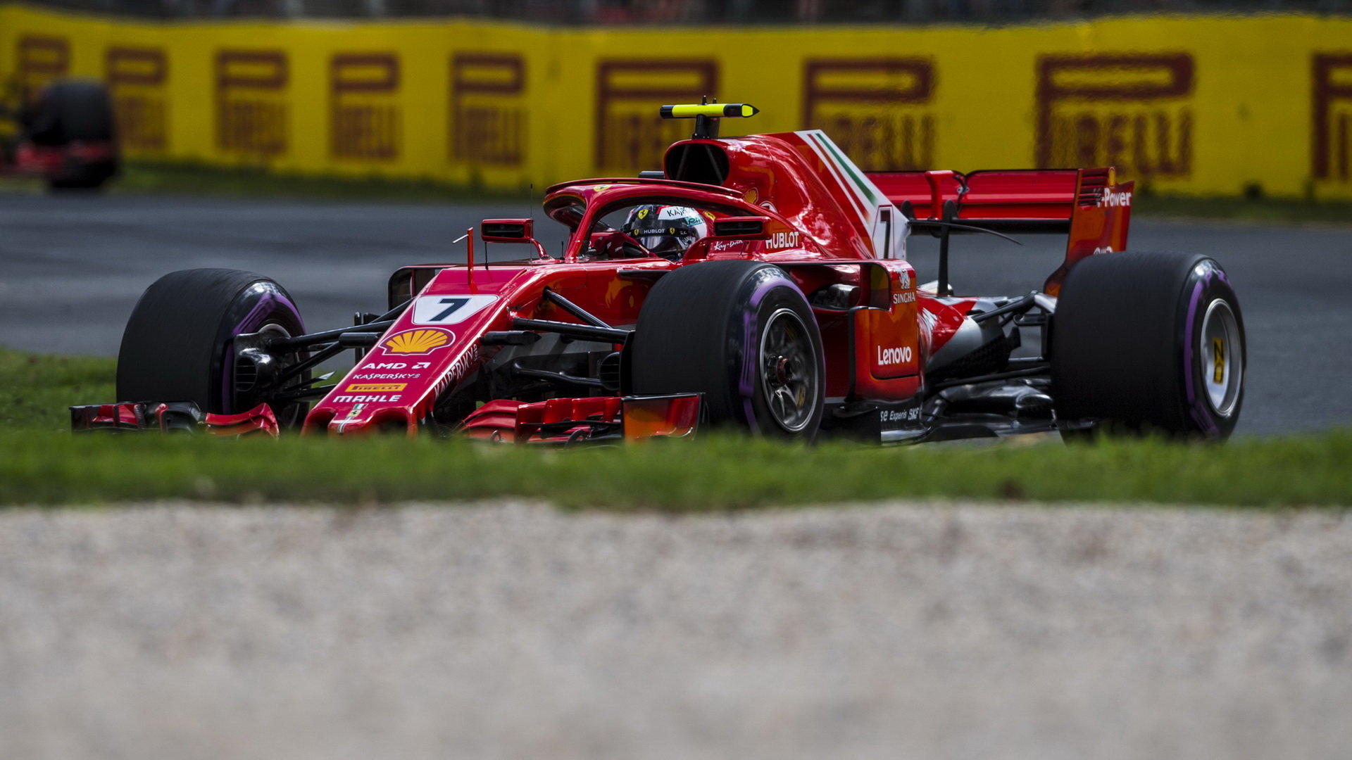 Kimi Räikkönen s Ferrari během Velké ceny Austrálie 2018
