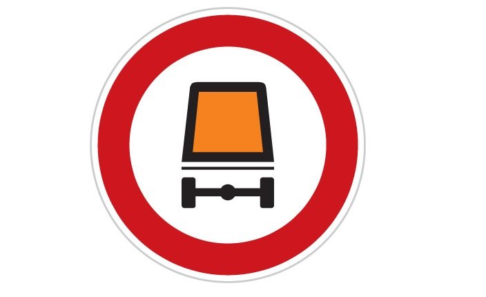 Značka: Zákaz vjezdu vozidel přepravujících nebezpečný náklad