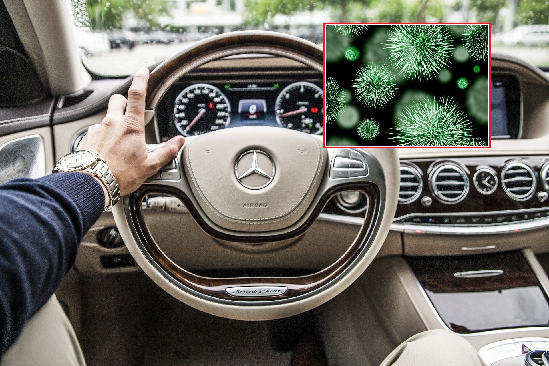 V interiéru používaných automobilů se může nacházet velké množství bakterií