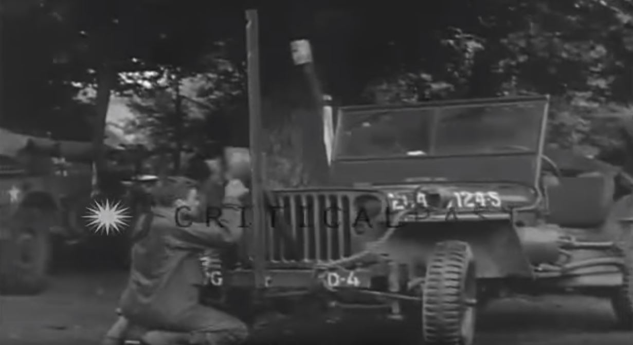Upravený Jeep Willys snadno prorážel německé nástrahy