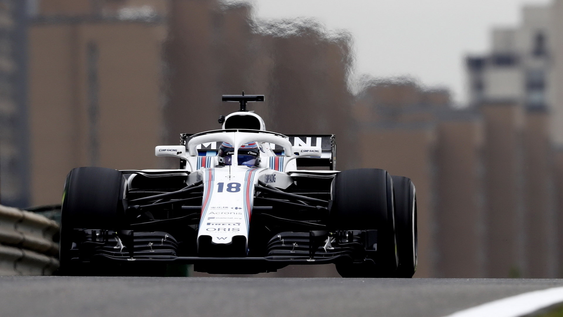 Lance Stroll v tréninku v Číně