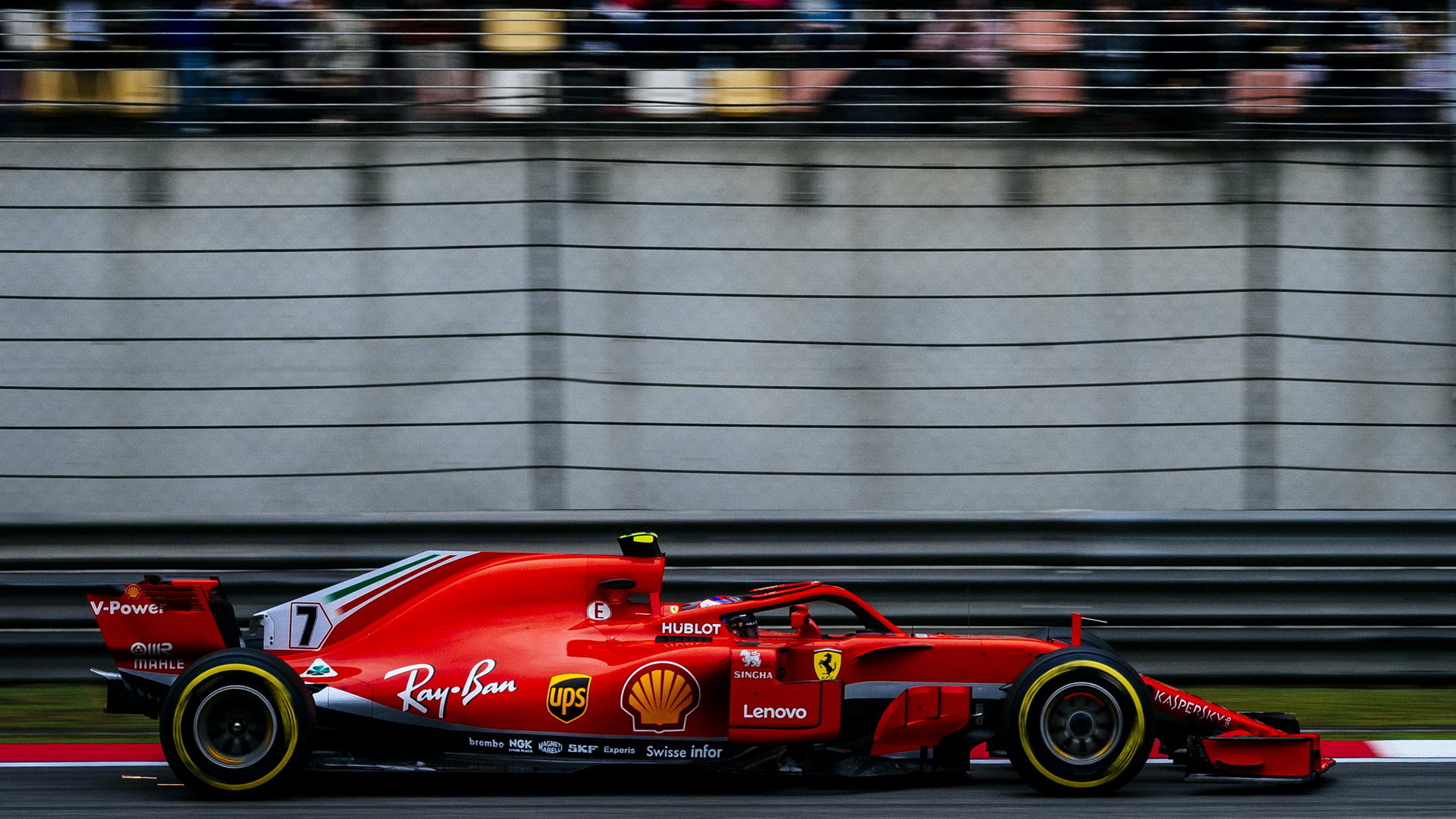 Kimi Räikkönen v závodě v Číně