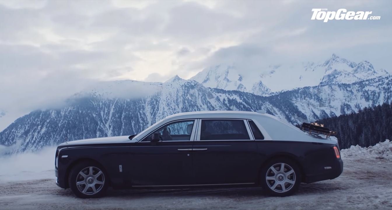 Moderátoři Top Gearu vyzkoušeli nový Rolls-Royce Phantom na cestě z Goodwoodu do luxusního lyžařského střediska Courchevel