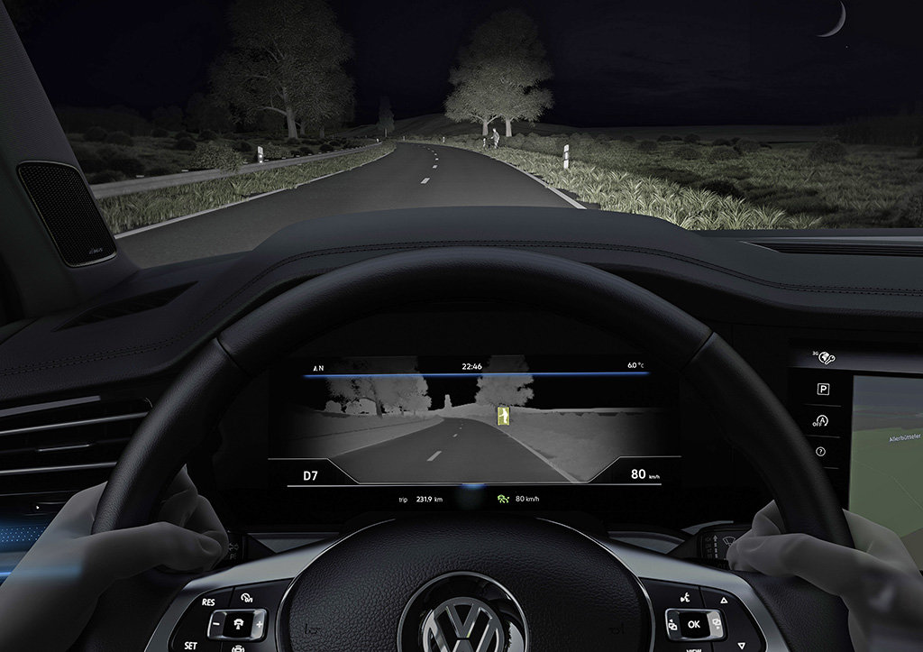 Systém „Night Vision“ v novém Volkswagen Touareg