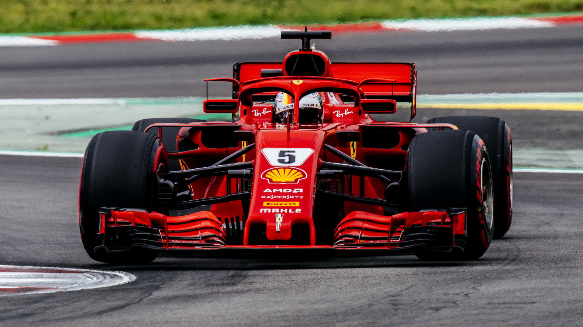 Sebastian Vettel v kvalifikaci na Velkou cenu Španělska