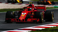 Kimi Räikkönen v závodě ve Španělsku