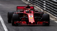 Sebastian Vettel počas závodu v Monaku