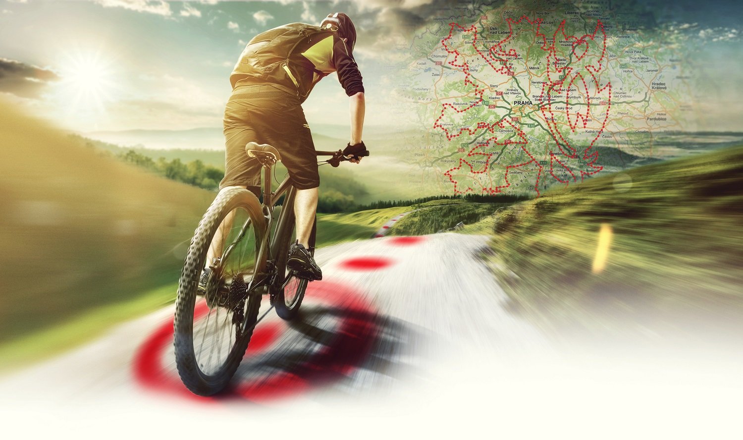 V mapě České republiky vznikl největší GPS obrazec na světě ve tvaru dvouocasého lva - státního symbolu ČR, vyobrazeného pomocí tras cyklistických tras o celkové délce přes 1900 km.