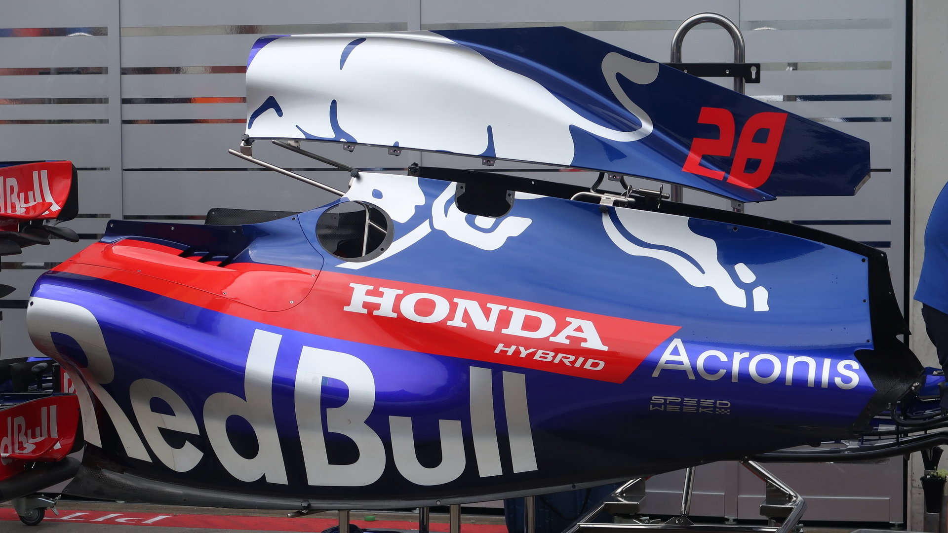 Detail bočnice vozu Toro Rosso v Rakousku