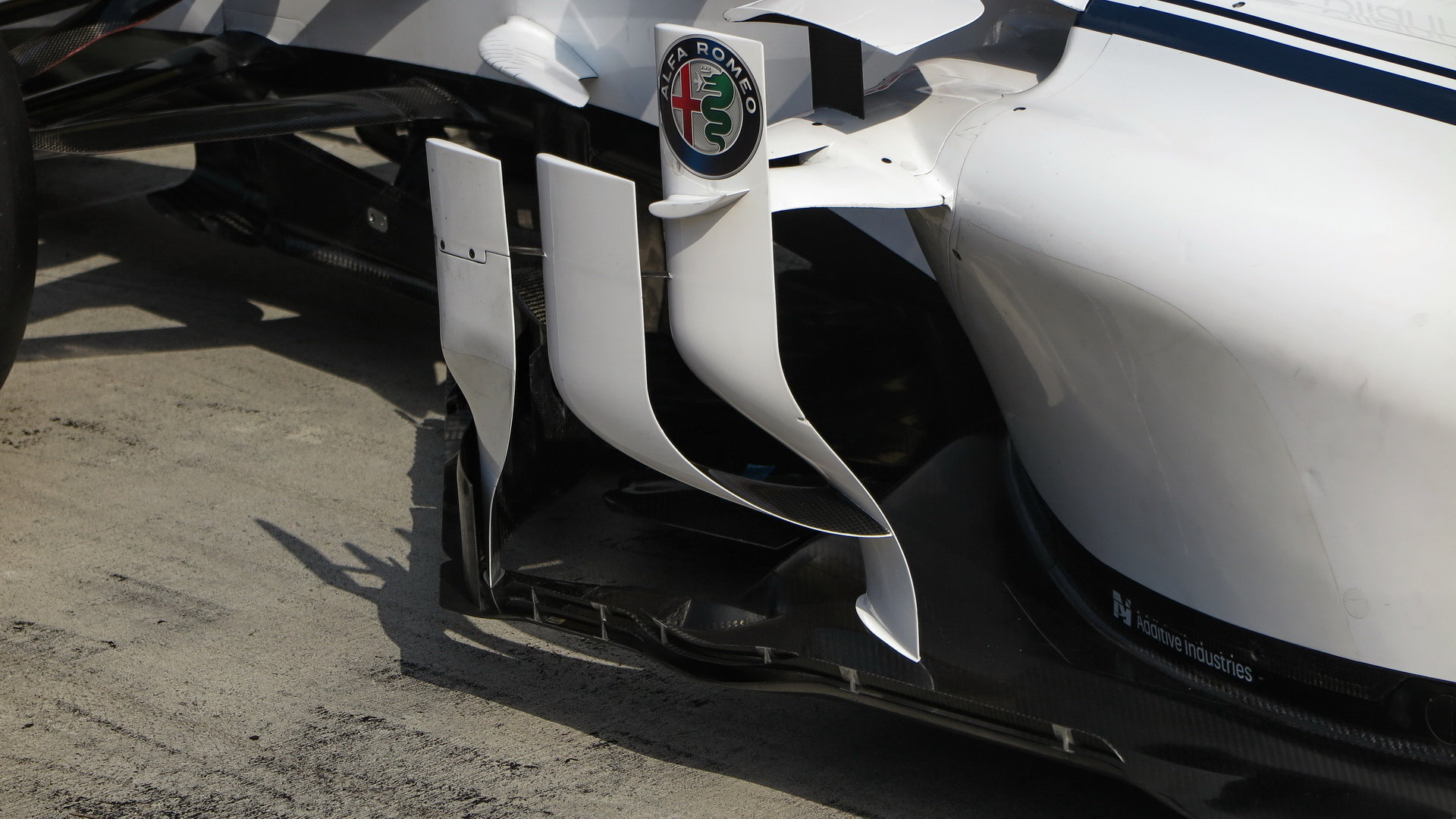 Detal vozu Sauber při 3. sobotním tréninku v Rakousku