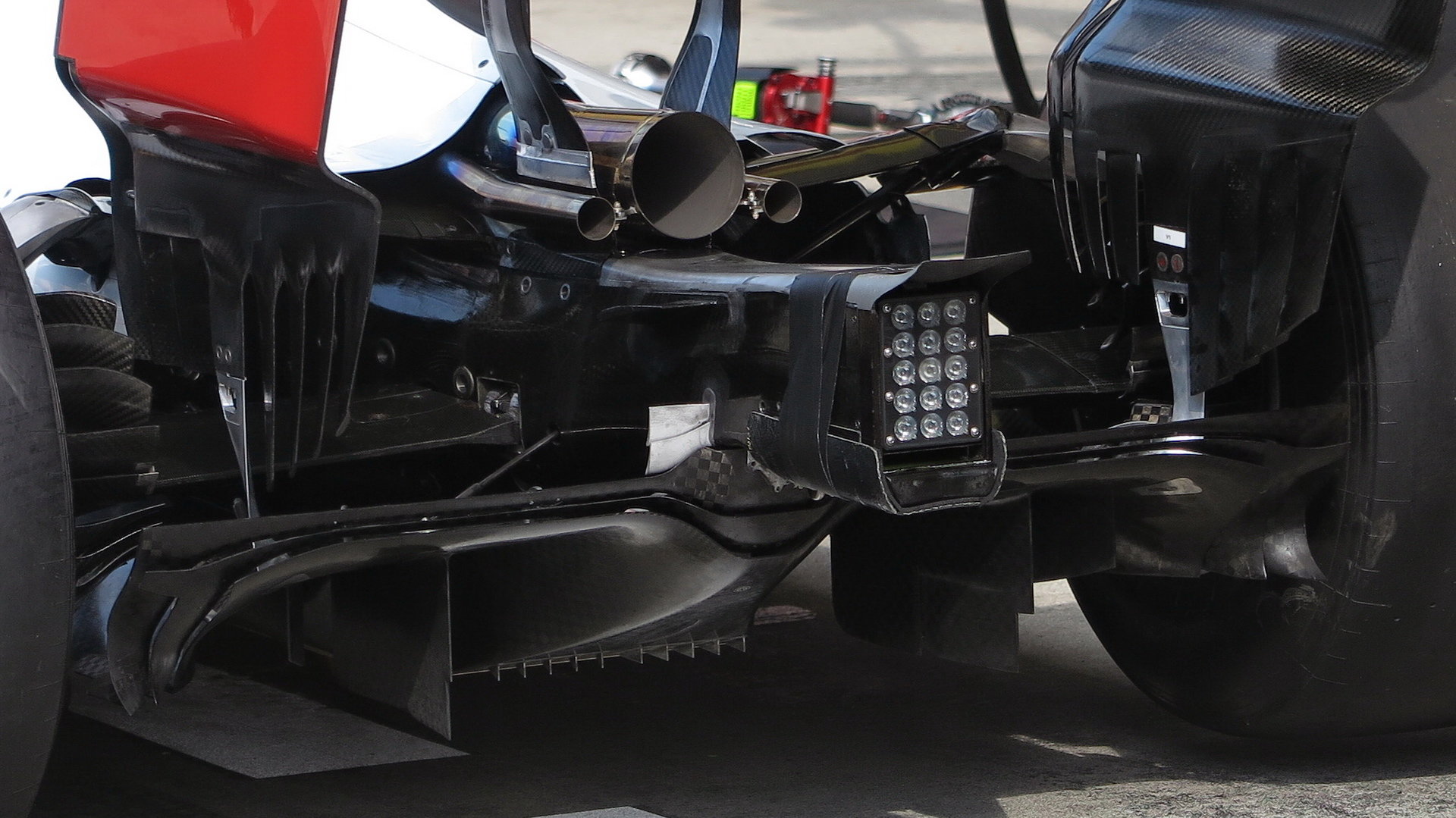 Detal vozu Haas při 3. sobotním tréninku v Rakousku