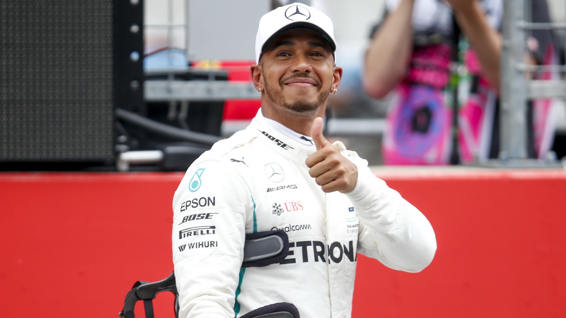 Lewis Hamilton po kvalifikaci v Rakousku