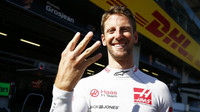 Romain Grosjean se raduje ze čtvrtého místa po závodě v Rakousku