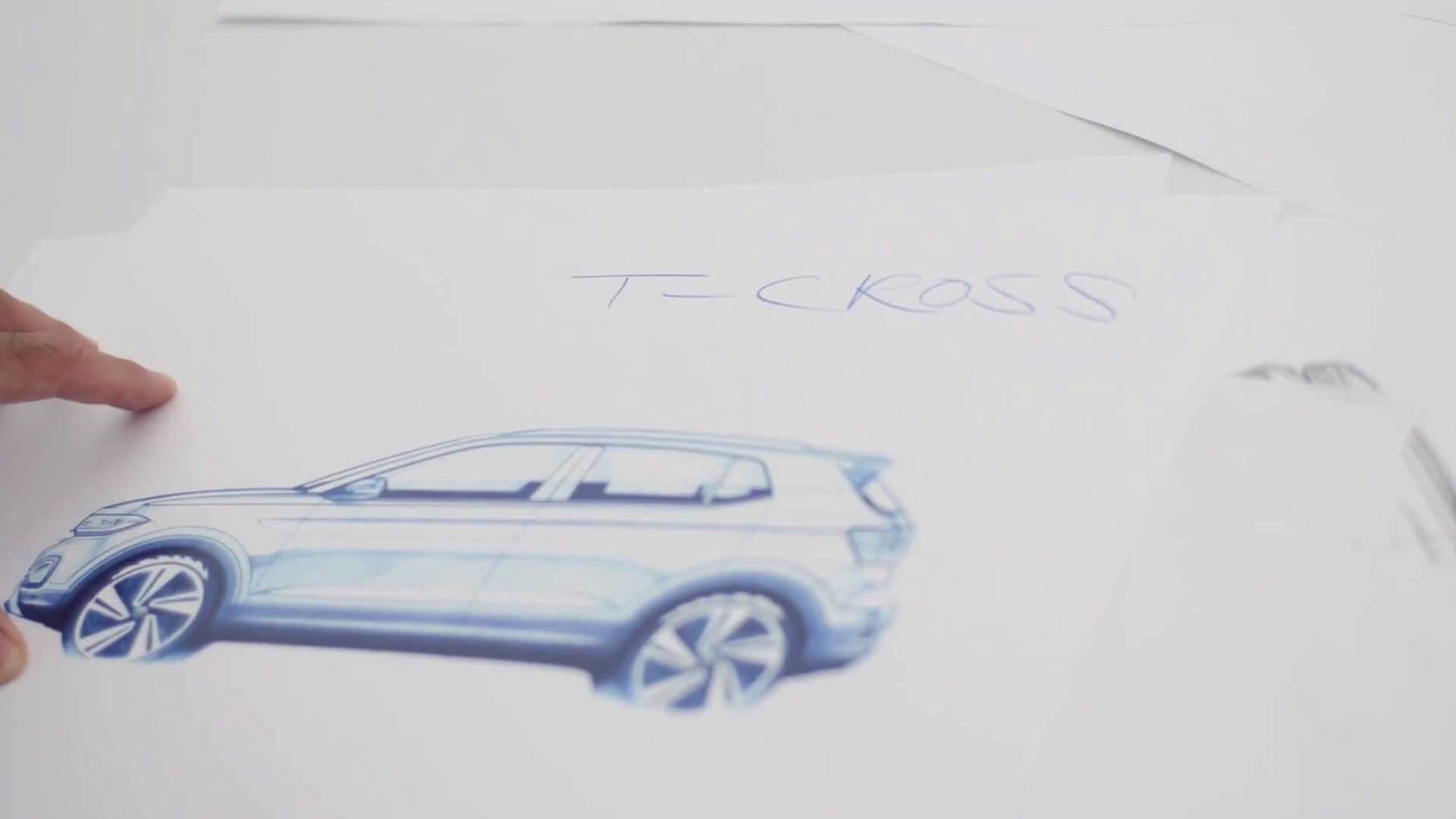 Volkswagen T-Cross na prvních náčrtech