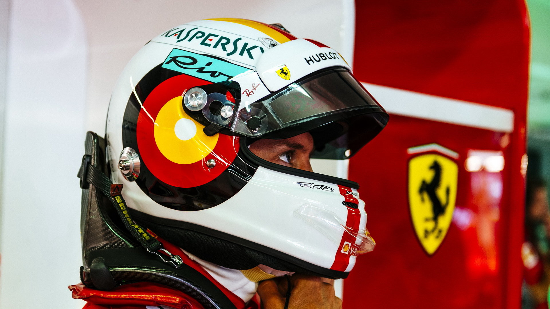 Sebastian Vettel v tréninku v Německu