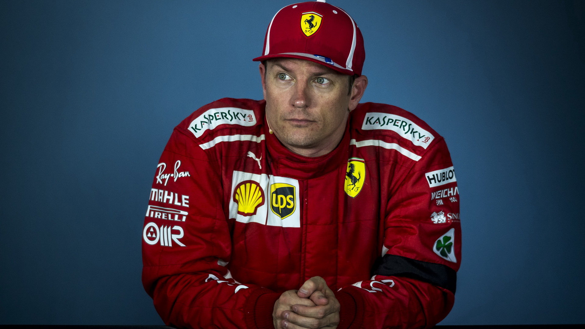 Kimi Räikkönen na tiskovce po závodě v Maďarsku
