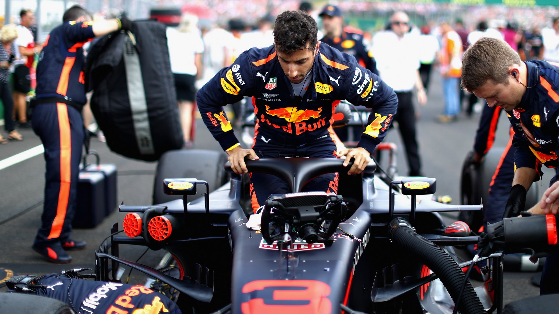Daniel Ricciardo před závodem v Maďarsku