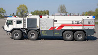 Tatra Tigon: Spojením osvědčeného podvozku Tatra a nástavby od společnosti Rosenbauer vznikl naprosto výjimečný hasičský speciál