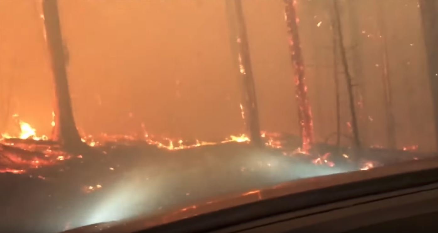 Turisté natočili svůj zběsilý úprk před lesním požárem