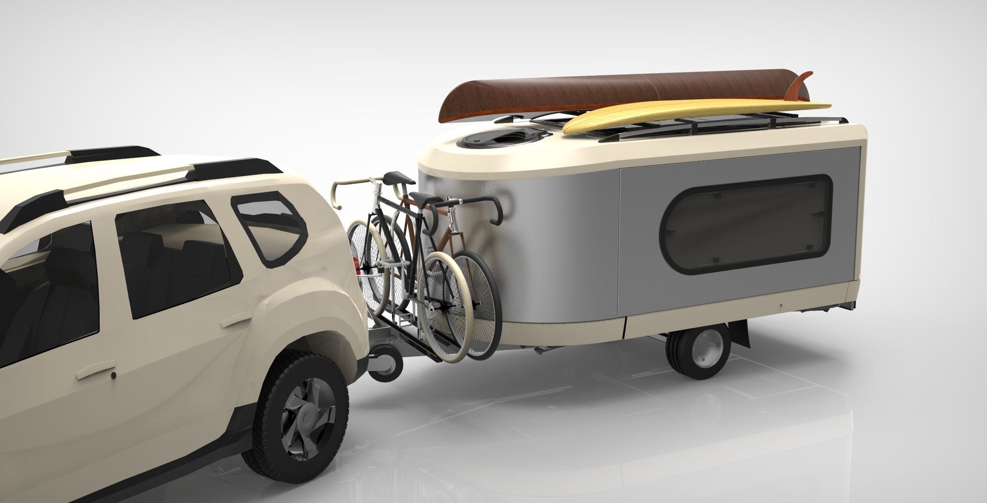 Nový francouzský karavan Tipoon ukrývá obrovský vnitřní prostor