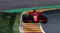 Sebastian Vettel v kvalifikaci v Belgii