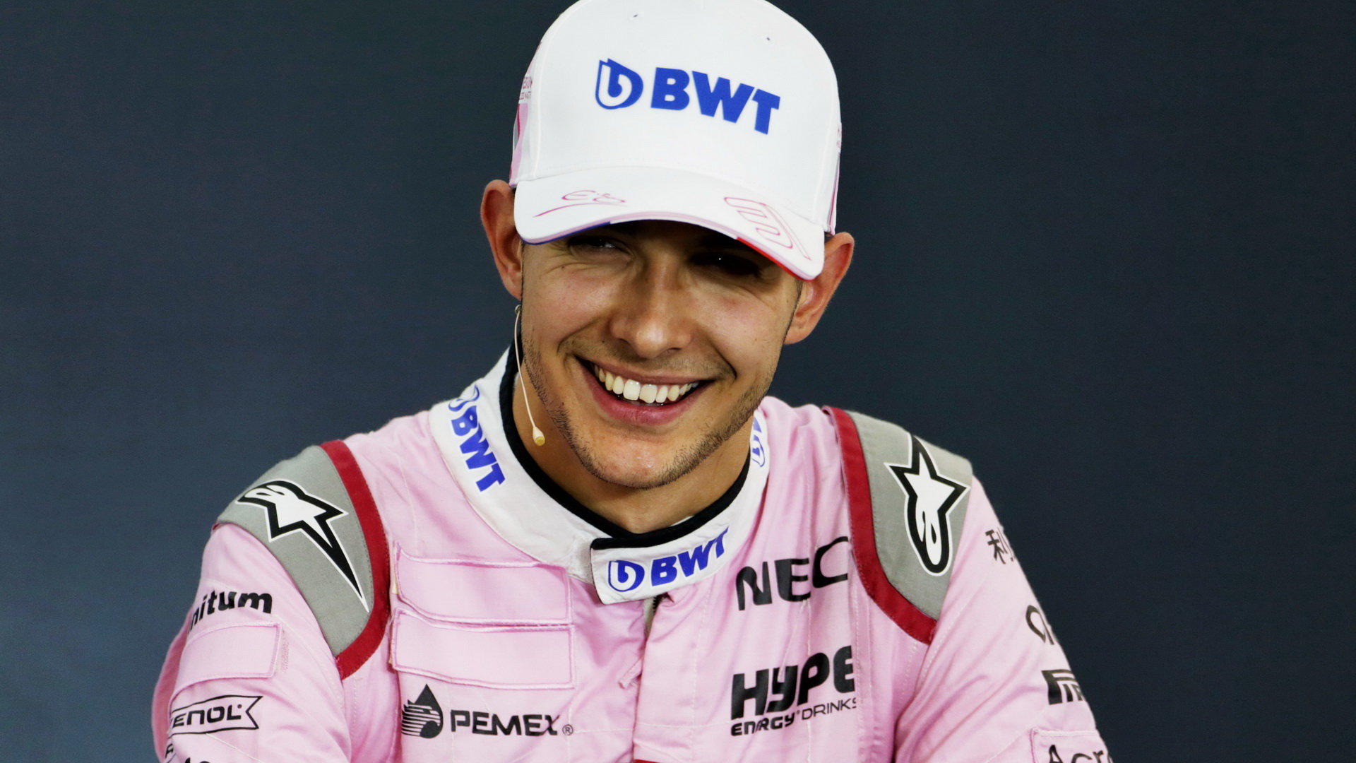 Esteban Ocon po kvalifikaci v Belgii