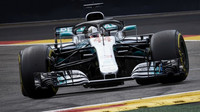 Lewis Hamilton v kvalifikaci v Belgii