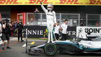 Lewis Hamilton po kvalifikaci v Belgii