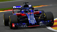 Brendon Hartley v závodě v Belgii