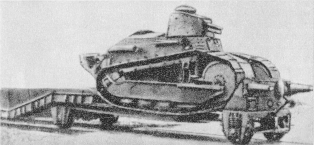 Přeprava tanku Renault FT-17 (Autor: Topory / Wikimedia / Public domain)