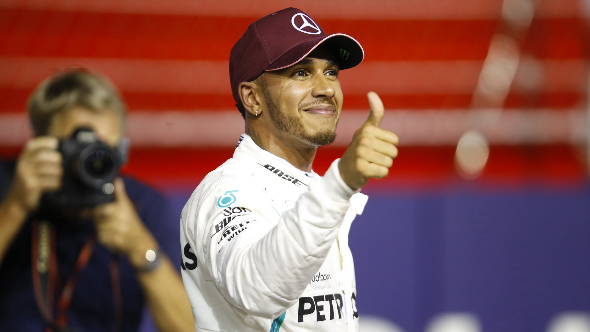 Lewis Hamilton po úspěsné kvalifikaci v Singapuru