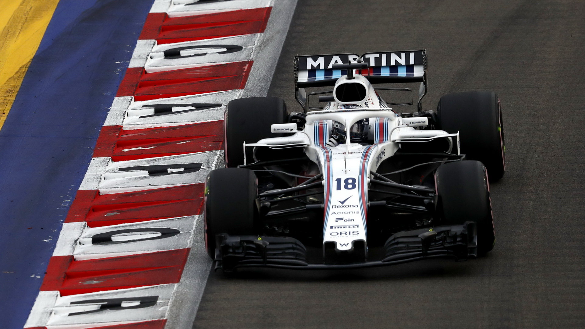 Lance Stroll v kvalifikaci v Singapuru