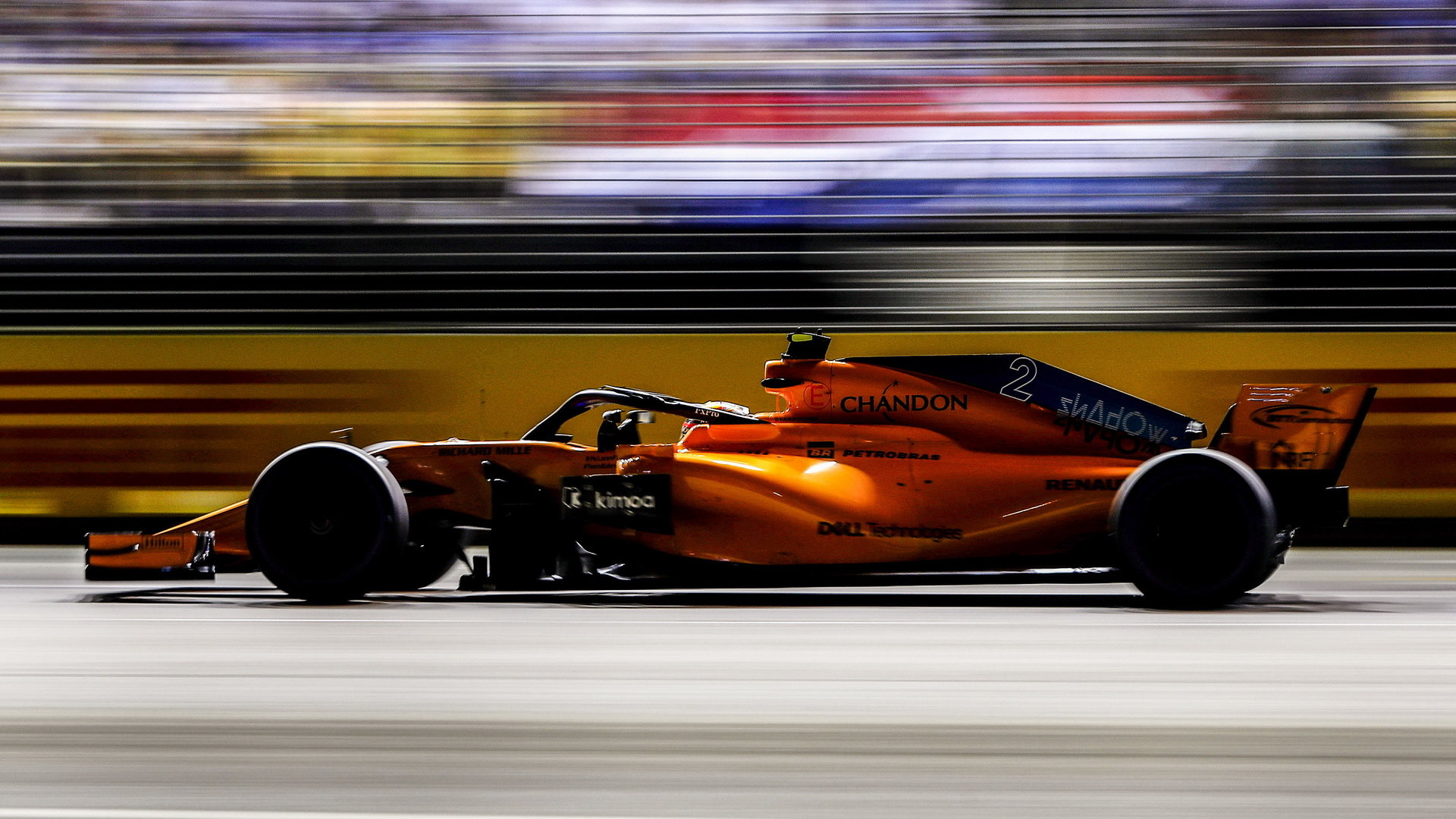 Stoffel Vandoorne s McLarenem v GP Singapuru