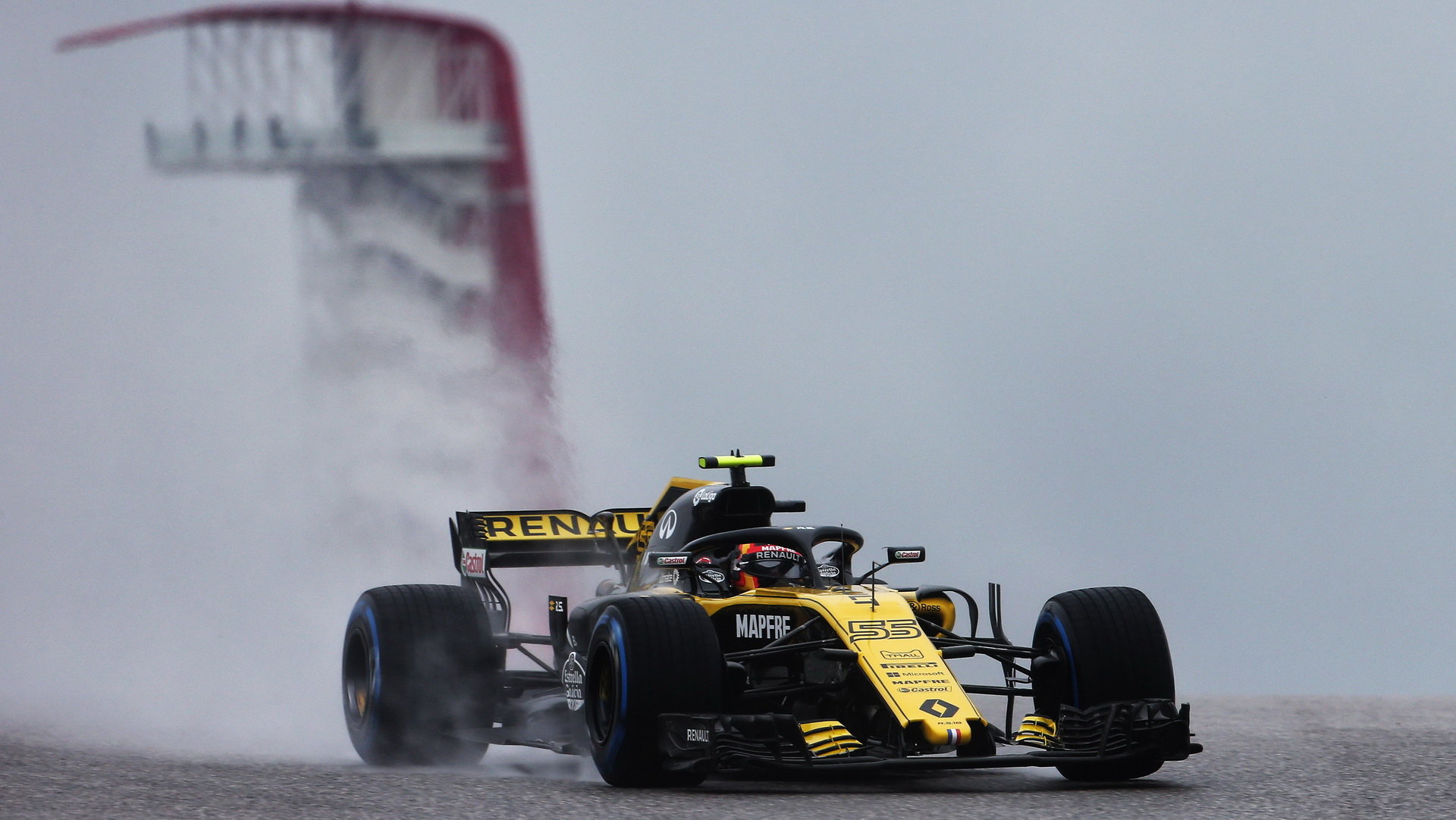 Carlos Sainz v tréninku v Austinu