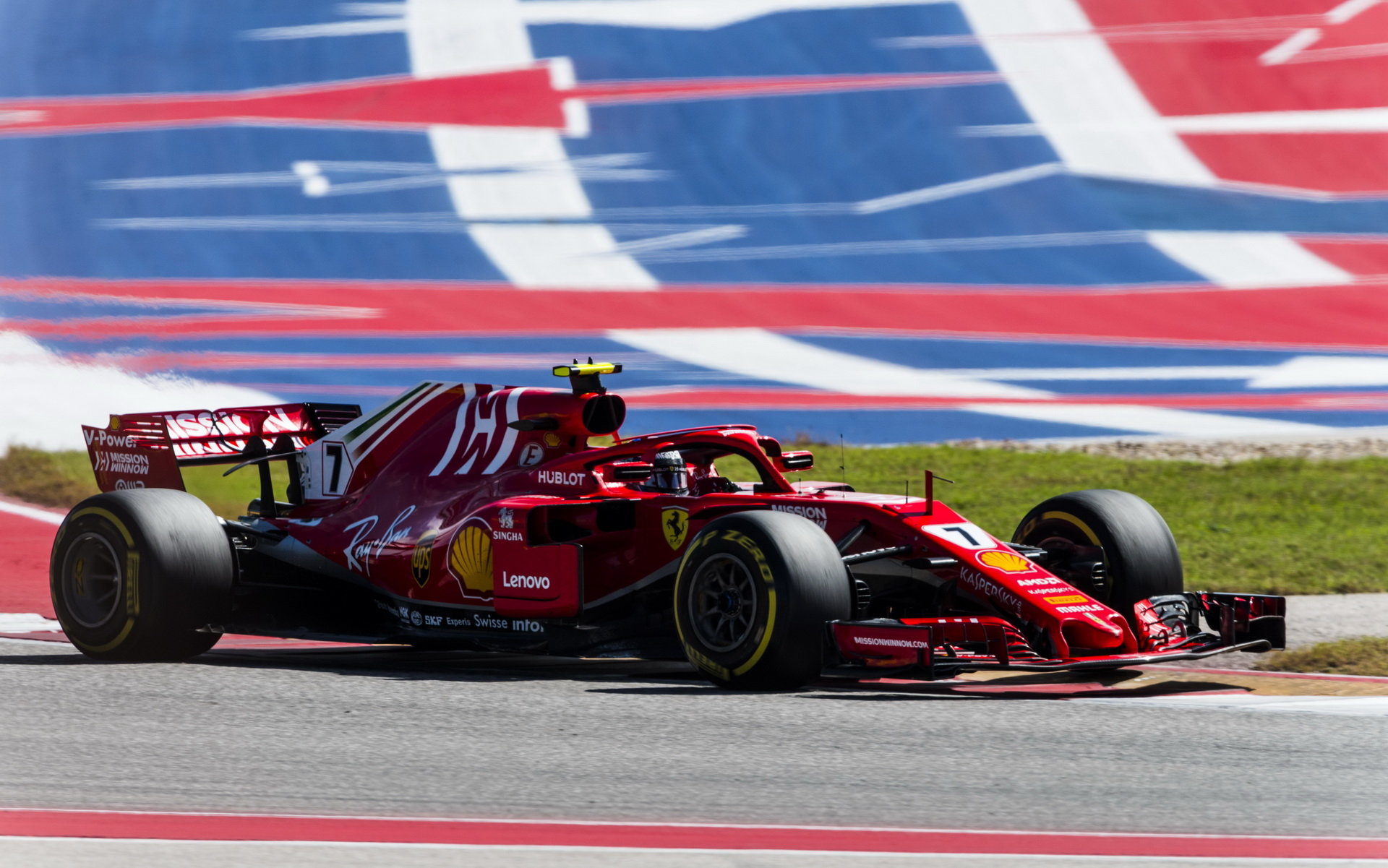 Kimi Räikkönen v závodě v Austinu