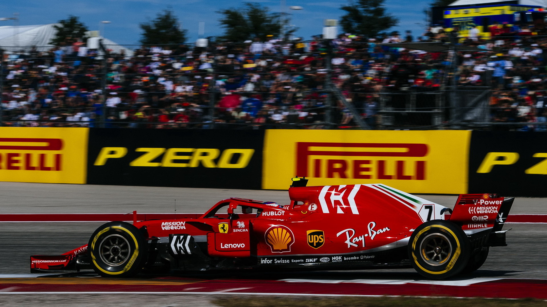 Kimi Räikkönen v závodě v Austinu