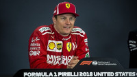 Kimi Räikkönen na tiskovce po závodě v Austinu