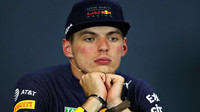 Max Verstappen na tiskovce po závodě v Austinu