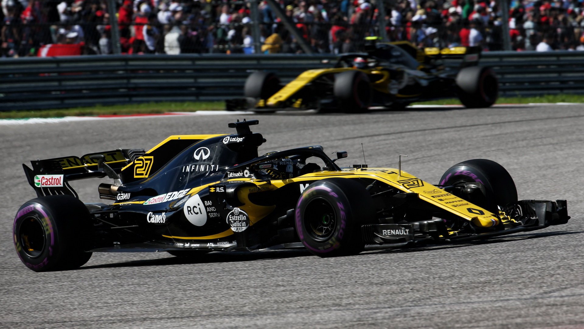 Nico Hülkenberg v závodě v Austinu