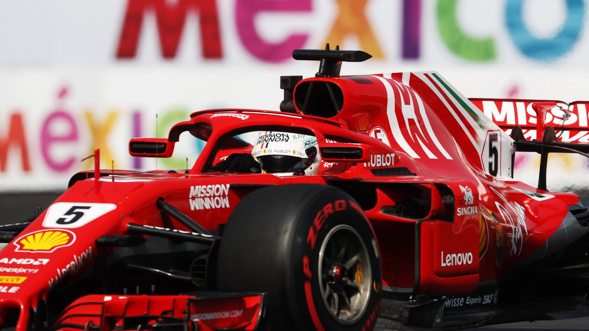 Sebastian Vettel v tréninku v Mexiku