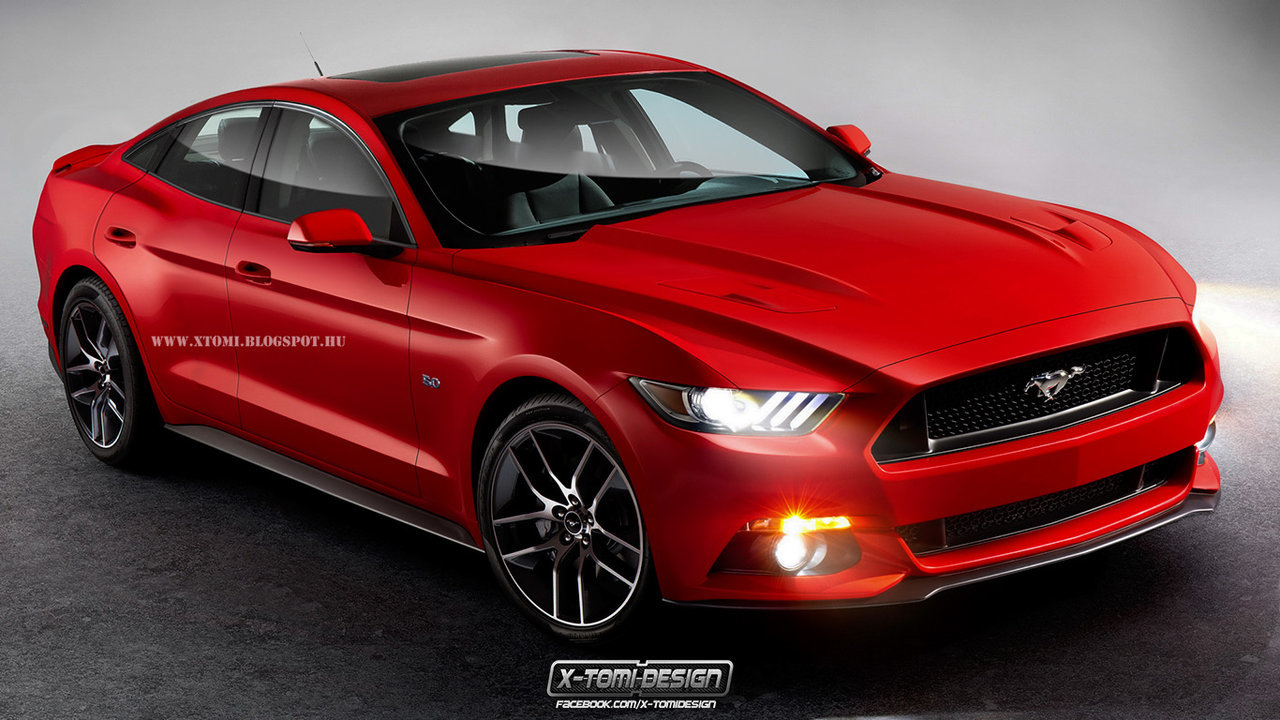 Ford Mustang jako čtyřdveřové kupé v podíní X-Tomi Design