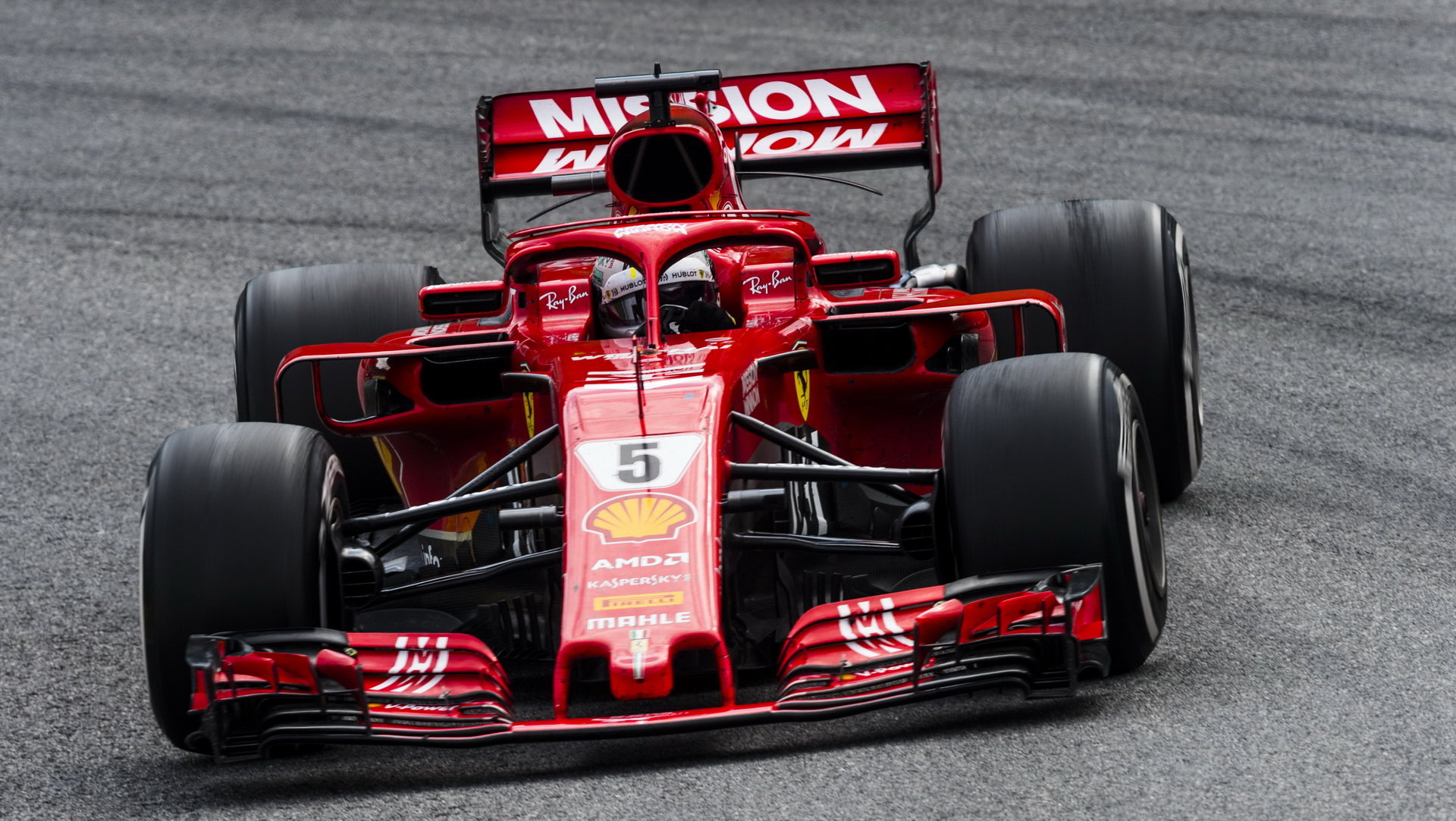 Sebastian Vettel v závodě v Brazílii