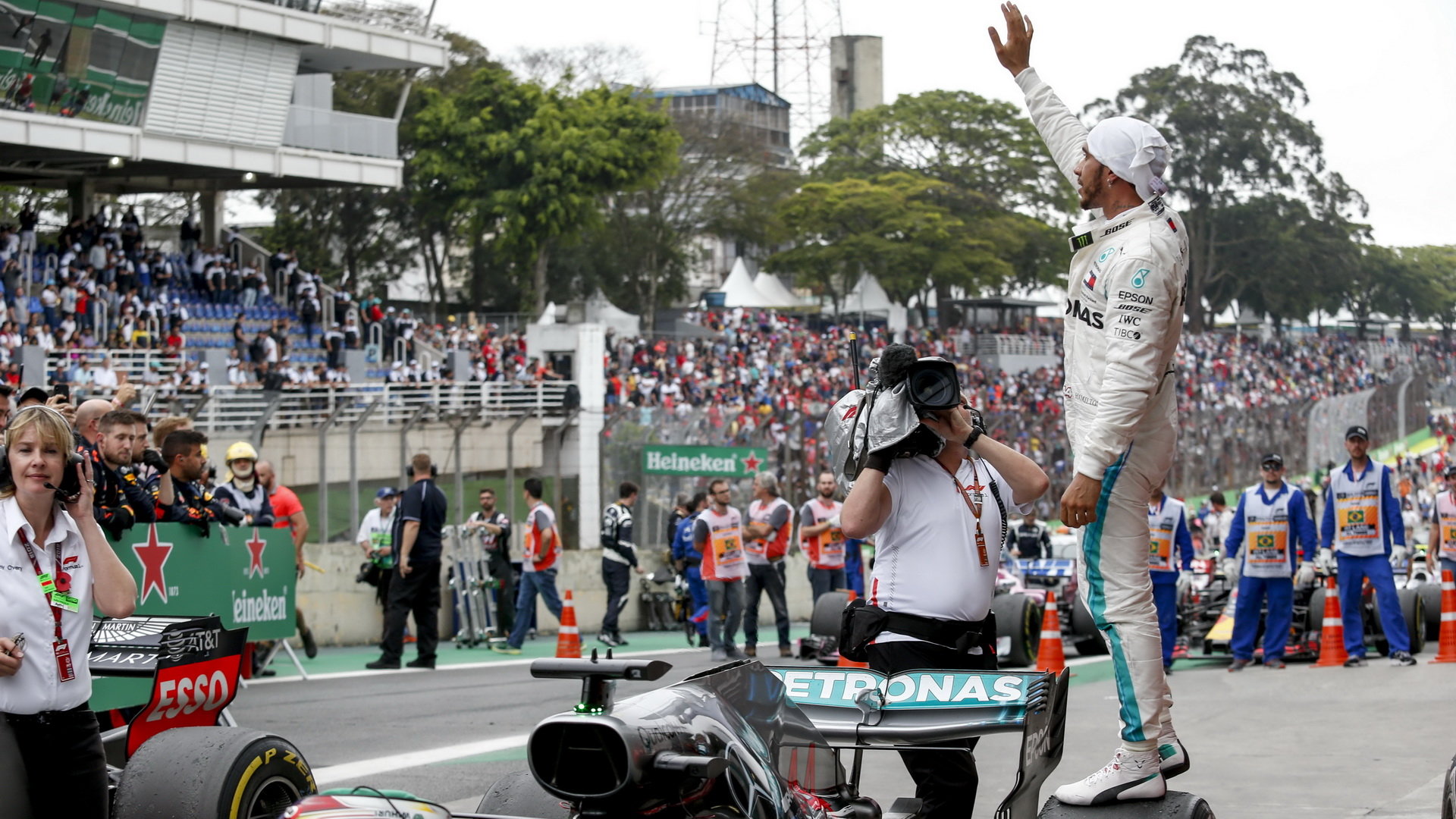 Lewis Hamilton po závodě v Brazílii