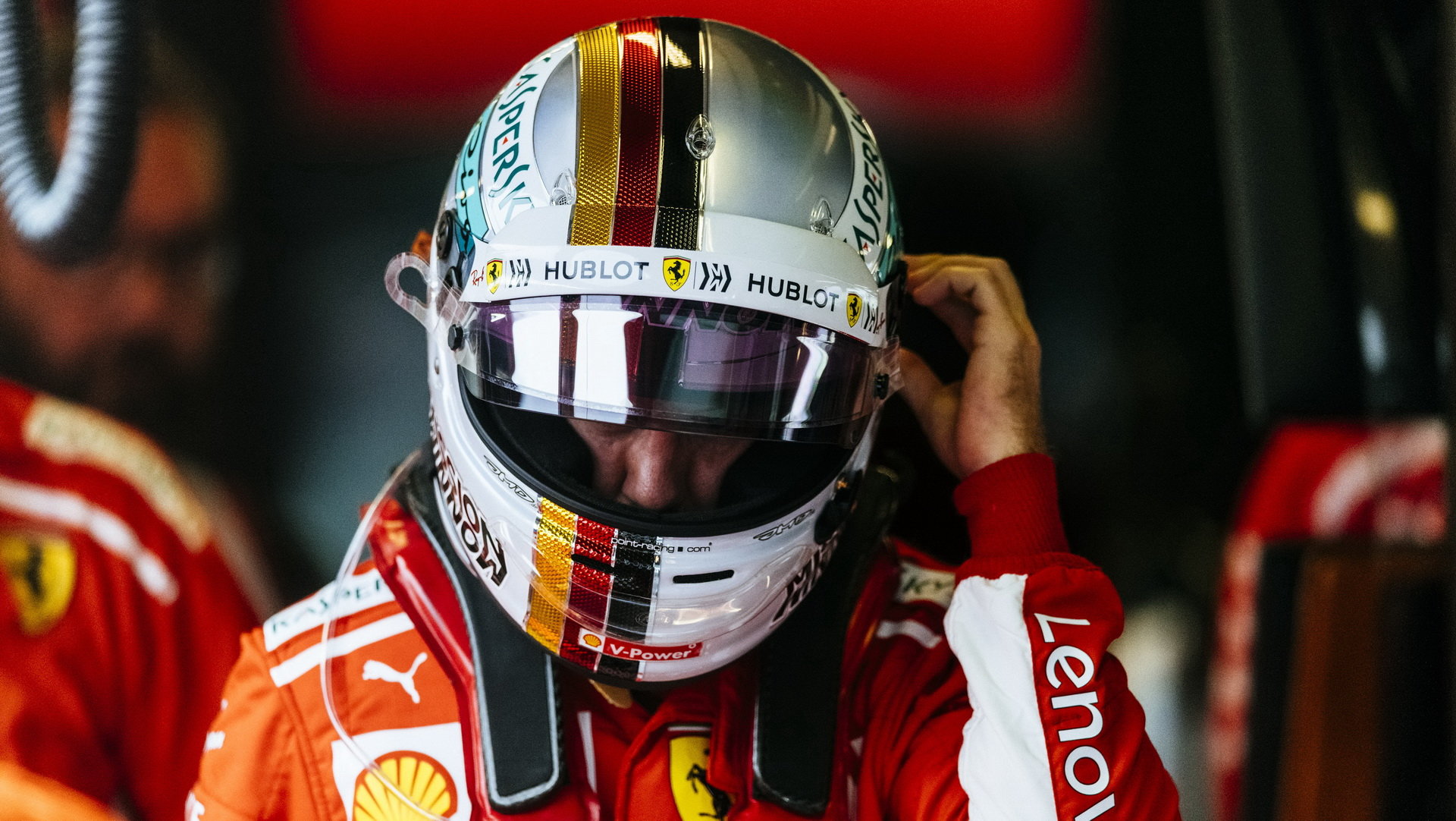 Sebastian Vettel před závodem v Abú Zabí