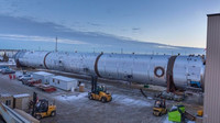Přeprava extrémního nákladu o hmotnosti cca 800 tun (Twitter/@inter_pipeline)
