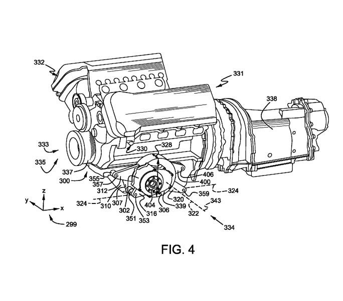 Patent hybridního motoru V8 se dvěma elektromotory, který by se mohl objevit v hybridním Fordu Mustang
