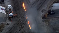 Železničáři v Chicagu musí kvůli mrazům zapalovat koleje (YouTube/V B)