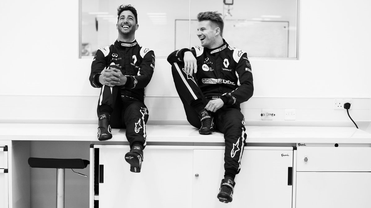 Daniel Ricciardo a Nico Hükenberg